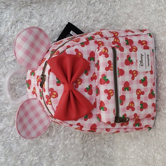 NWT Loungefly Minnie Ears Strawberry set - Picture 10 of 16